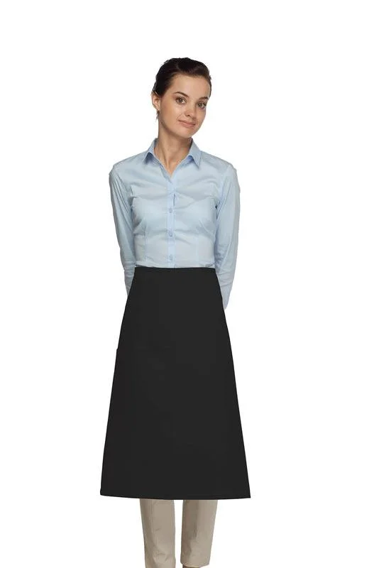 Black Deluxe 3/4 Bistro Apron (1 Pocket)