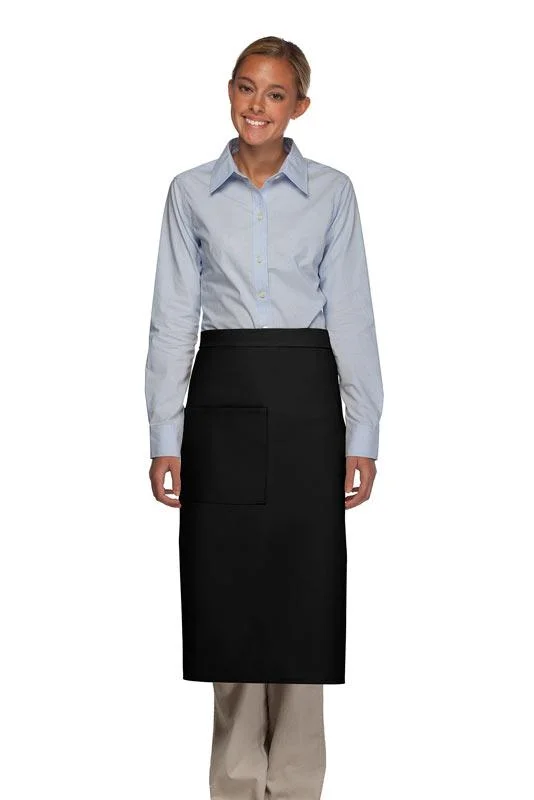 Black Deluxe Full Bistro Apron (1 Pocket)