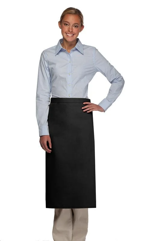 Black Deluxe Full Bistro Apron (No Pockets)