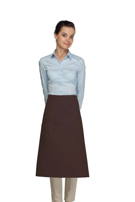 Brown Deluxe 3/4 Bistro Apron (1 Pocket)