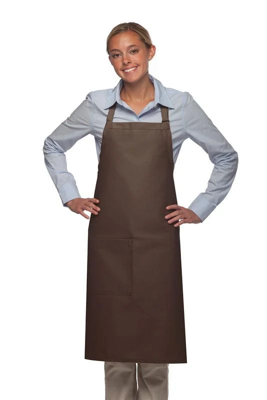 Brown Deluxe Butcher Adjustable Apron (1 Pocket)