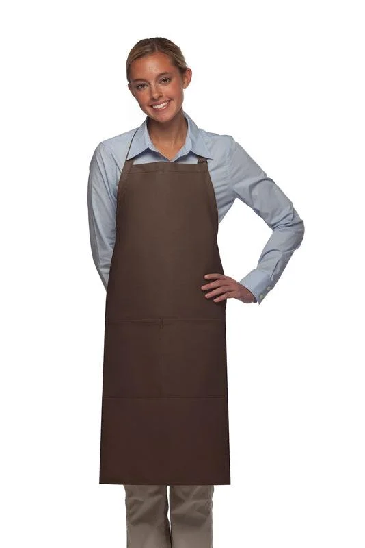 Brown Deluxe Butcher Adjustable Apron (2 Pockets)