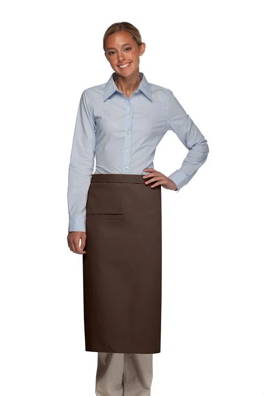 Brown Deluxe Full Bistro Apron (1 Inset Pocket)