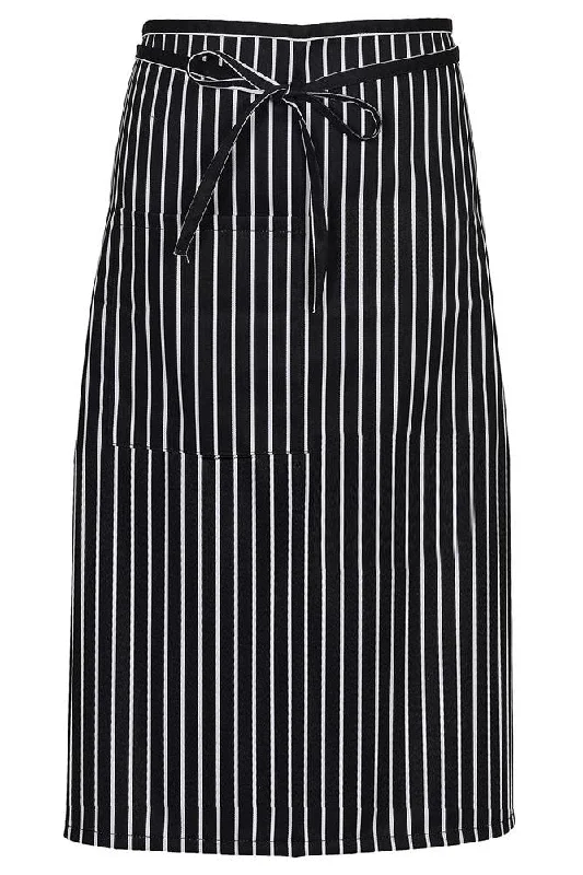 Chalkstripe Bistro Apron (1 Pocket w/ Pencil Divide)