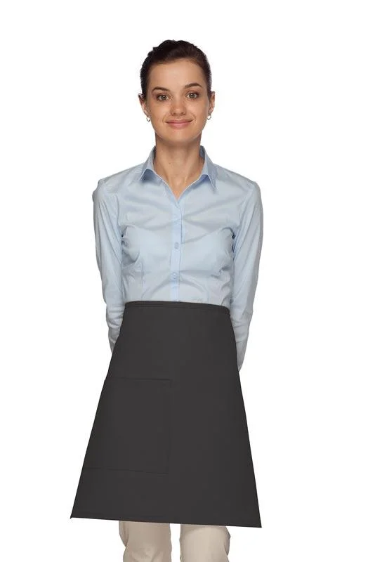 Charcoal Deluxe Half Bistro Apron (1 Pocket)