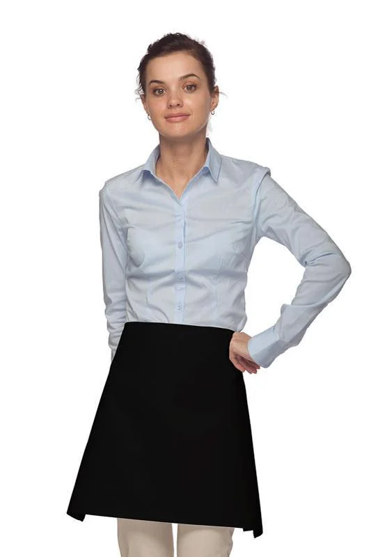 Black Four Way Waist Apron (No Pockets)