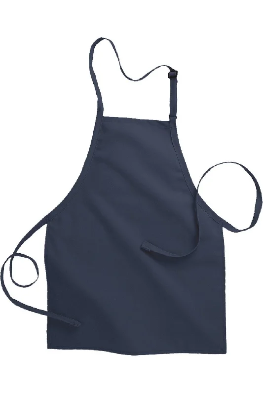 Navy Bib Adjustable Apron (No Pockets)