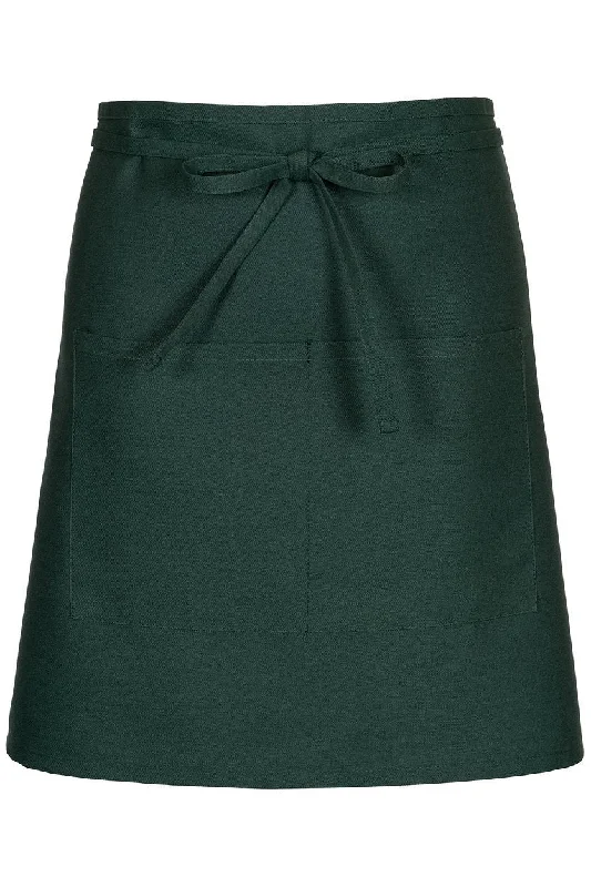 Hunter Green Half Bistro Apron (2 Pockets)