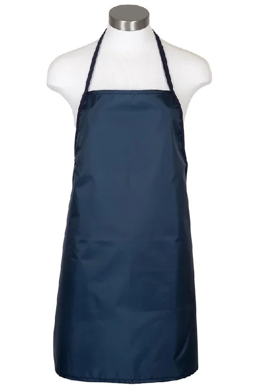 Navy Water Repellant Bib Apron (No Pockets)