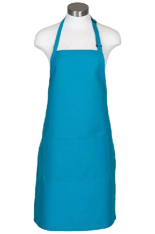 Turquoise Bib Adjustable Apron (2 Pockets)