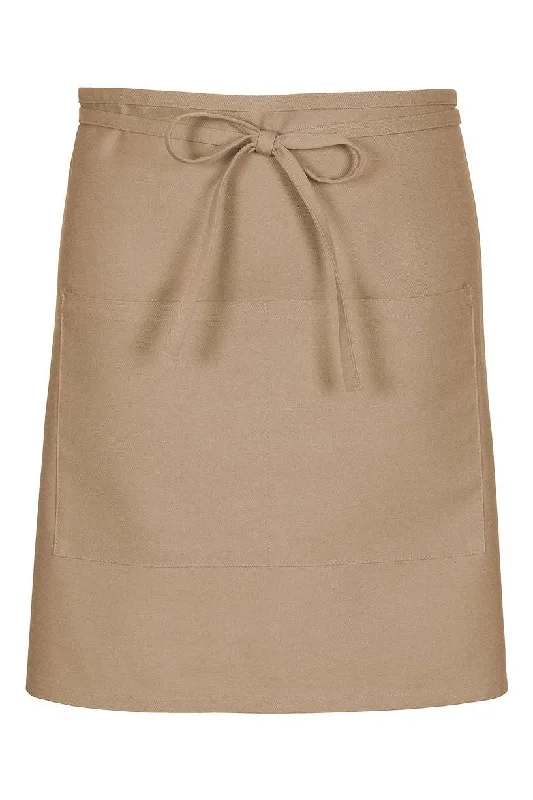 Khaki Half Bistro Apron (2 Pockets)