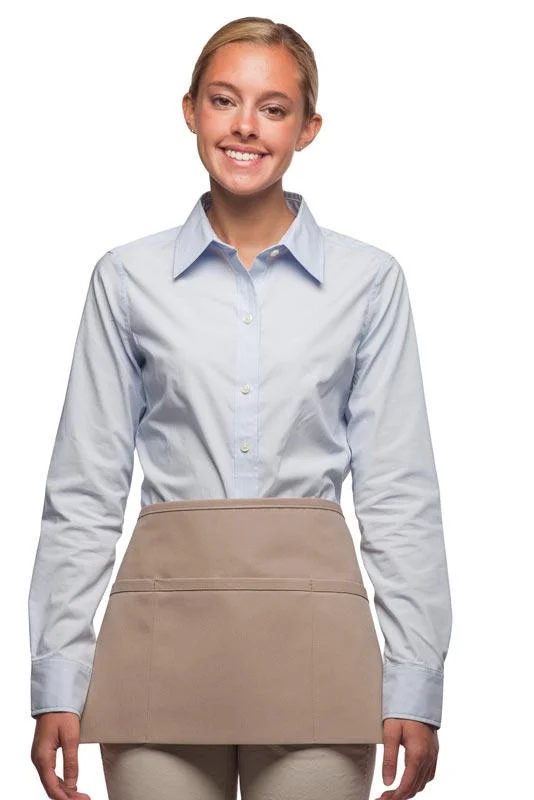 Khaki Deluxe Waist Apron (3 Pockets)