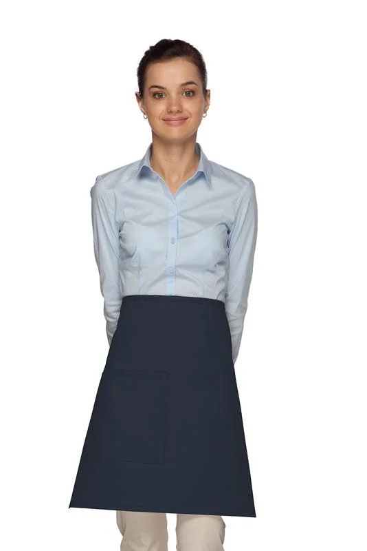 Navy Deluxe Half Bistro Apron (1 Pocket)