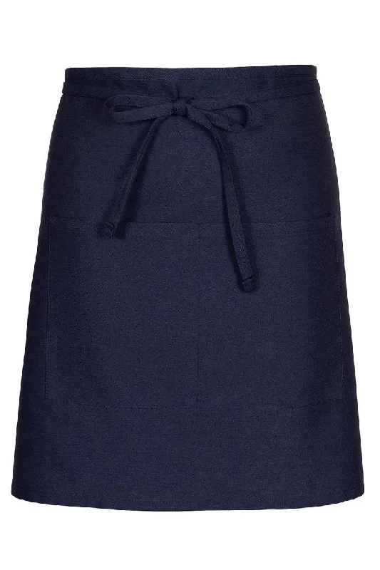 Navy Half Bistro Apron (2 Pockets)