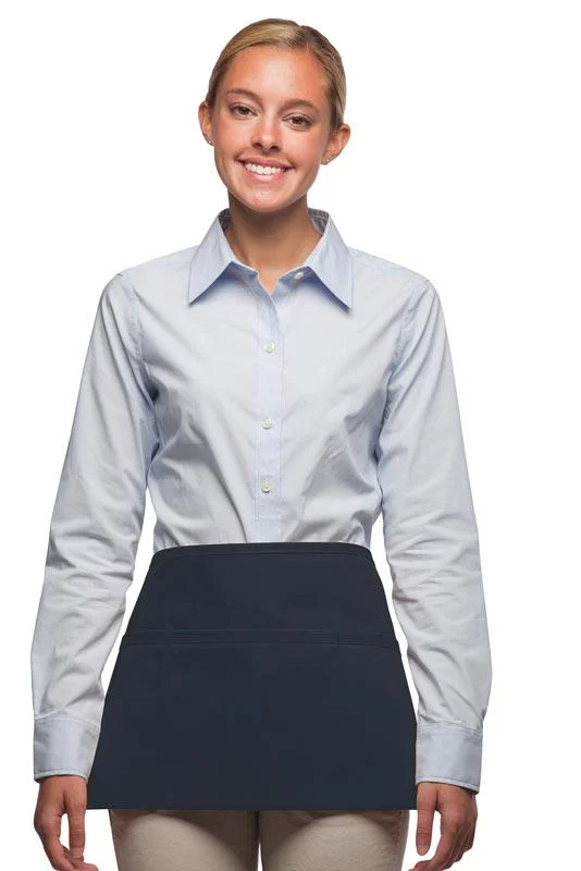 Navy Deluxe Waist Apron (3 Pockets)