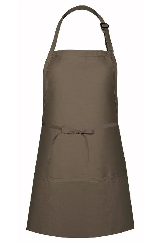 Olive Bib Adjustable Apron (3 Pockets)