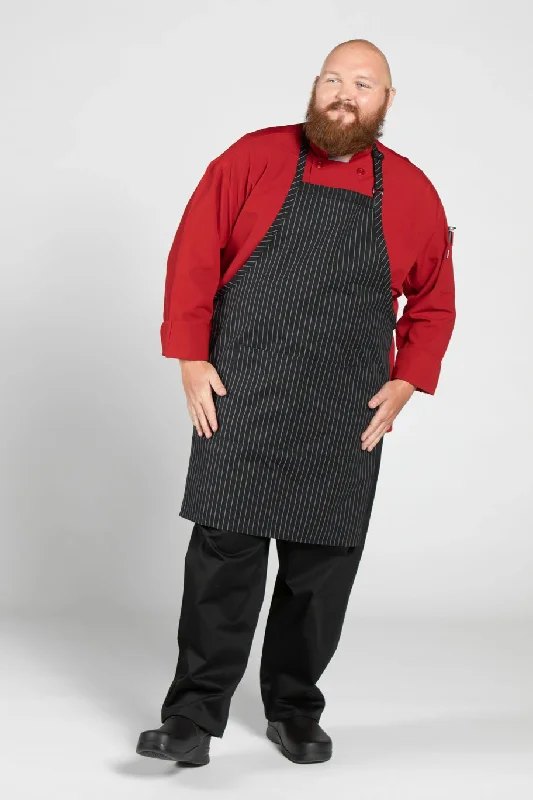 Pinstripe Butcher Adjustable Apron (2 Pockets)