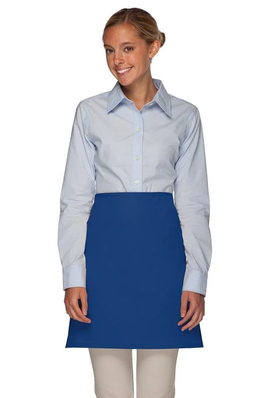 Royal Blue Deluxe Half Bistro Apron (No Pockets)