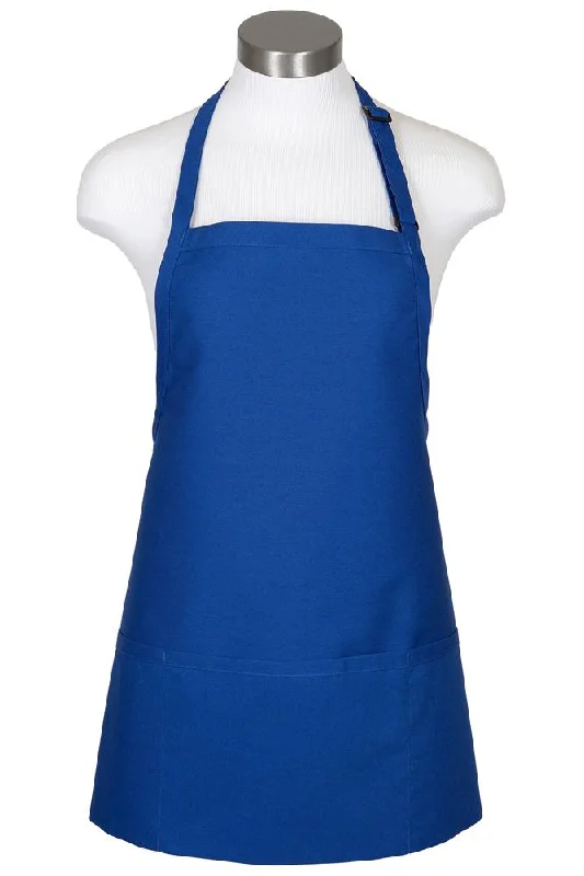 Royal Blue Bib Adjustable Apron (3 Pockets)