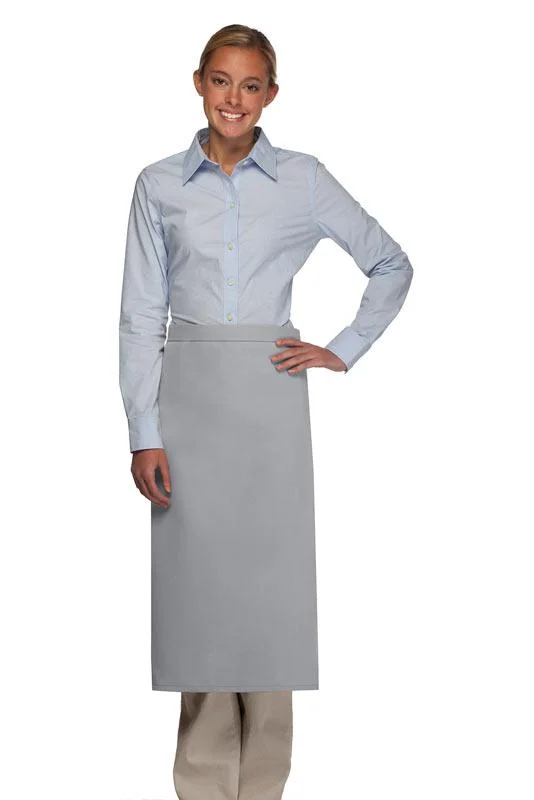 Silver Full Bistro Apron (No Pockets)