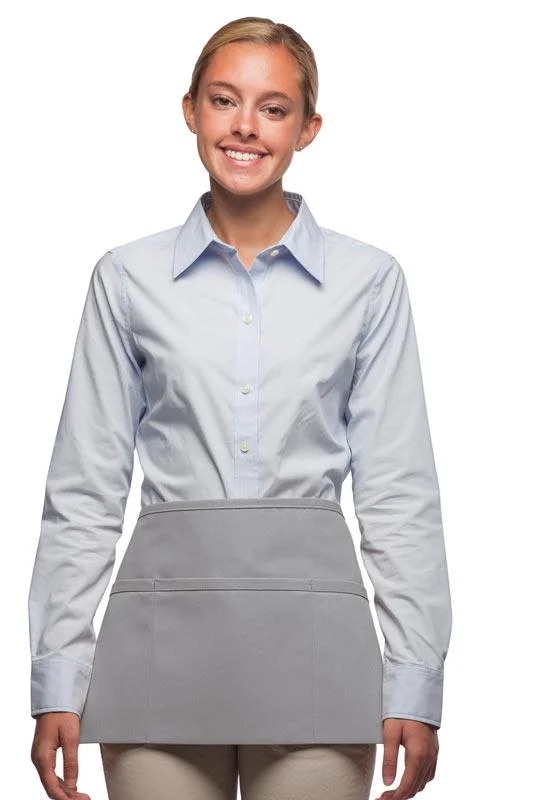 Silver Deluxe Waist Apron (3 Pockets)