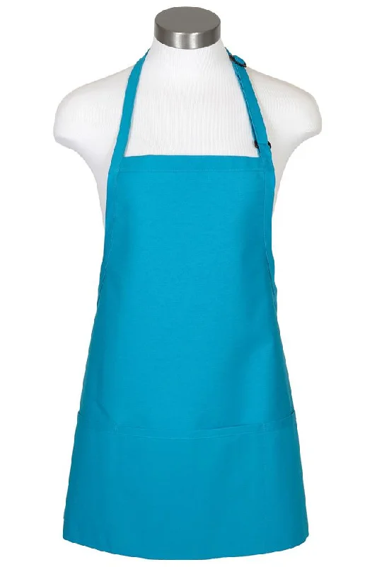 Turquoise Bib Adjustable Apron (3 Pockets)