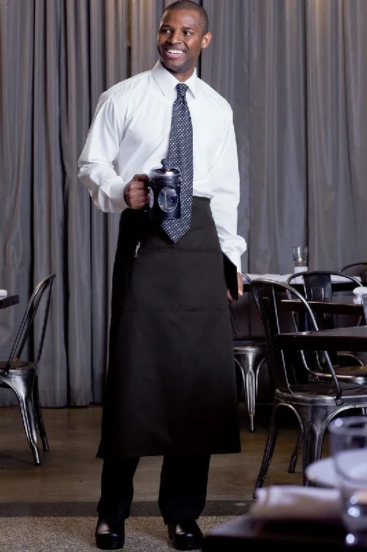 Black Full Bistro Apron (2 Pockets)