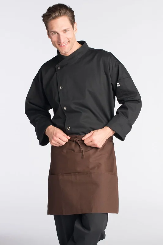 Brown Half Bistro Apron (3 Pockets)