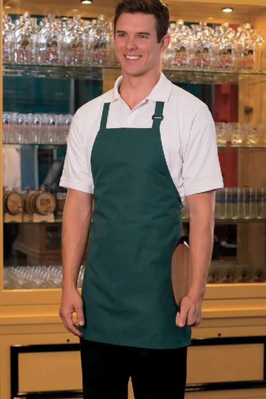 Hunter Green Bib Adjustable Apron (No Pockets)