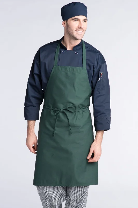 Hunter Green Bib Apron (No Pockets)