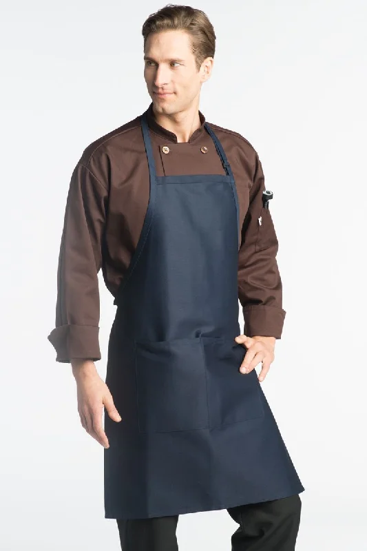 Navy Butcher Adjustable Apron (2 Pockets)