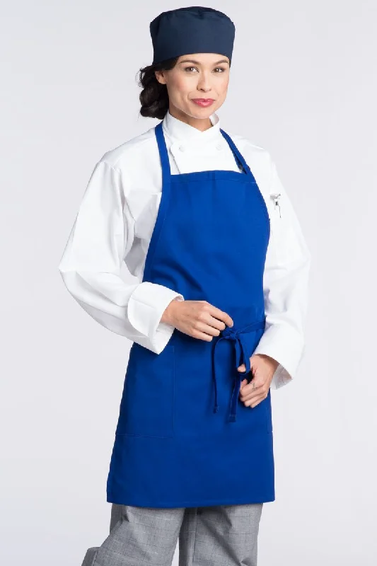 Royal Blue Bib Adjustable Apron (2 Patch Pockets)