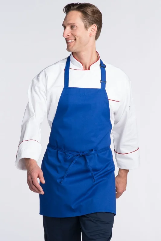 Royal Blue Bib Adjustable Apron (No Pockets)