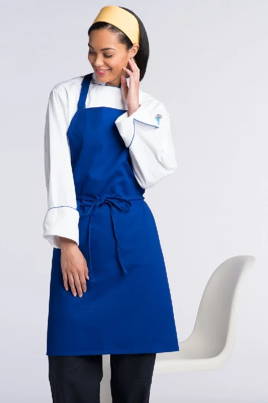 Royal Blue Bib Apron (No Pockets)