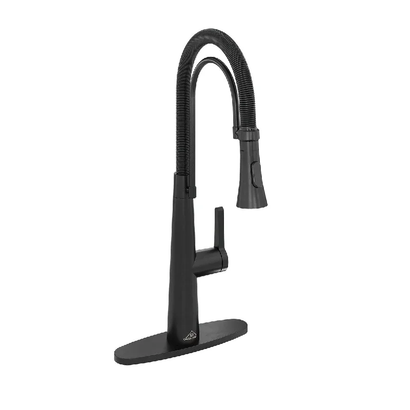 1.8GPM Matte Black Spring Kitchen Faucet