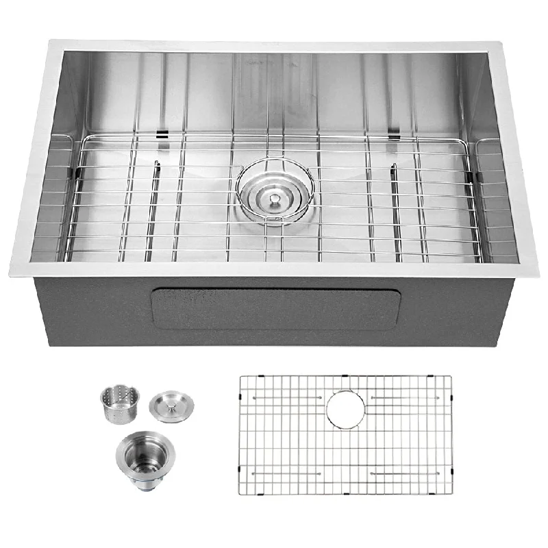 18-Gauge Stainless Steel Rectangle Undermount Single Bowl Kitchen Sink - 27 in. Width