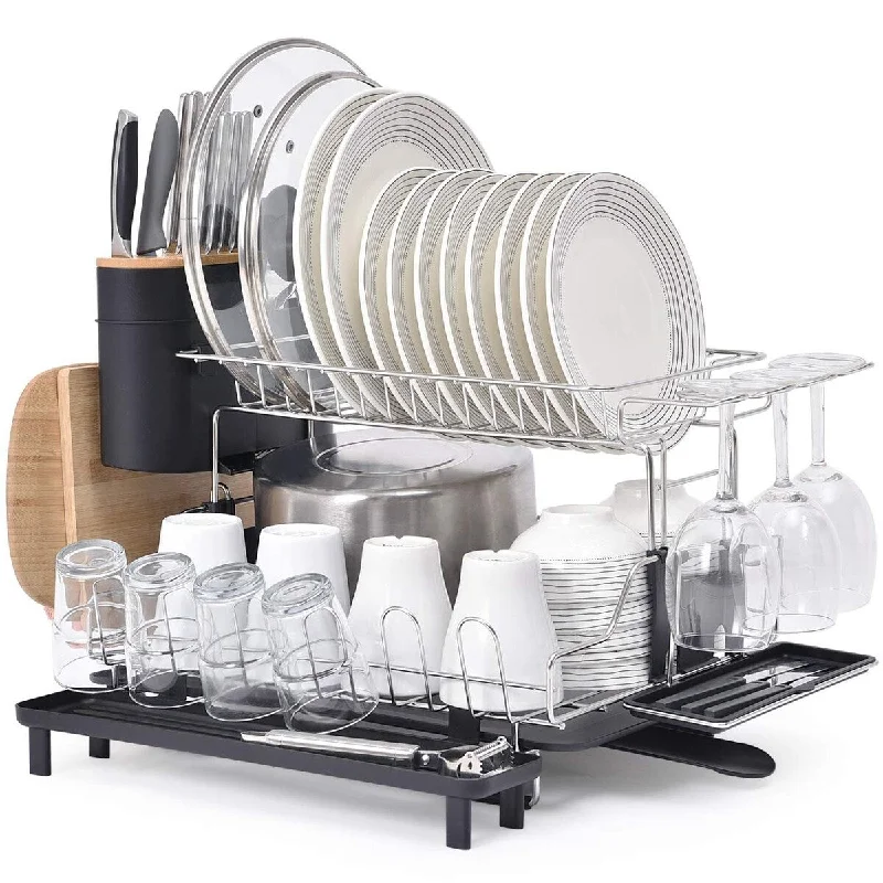 2 Tier Dish Rack, 304 Stainless Steel Dish Drainer