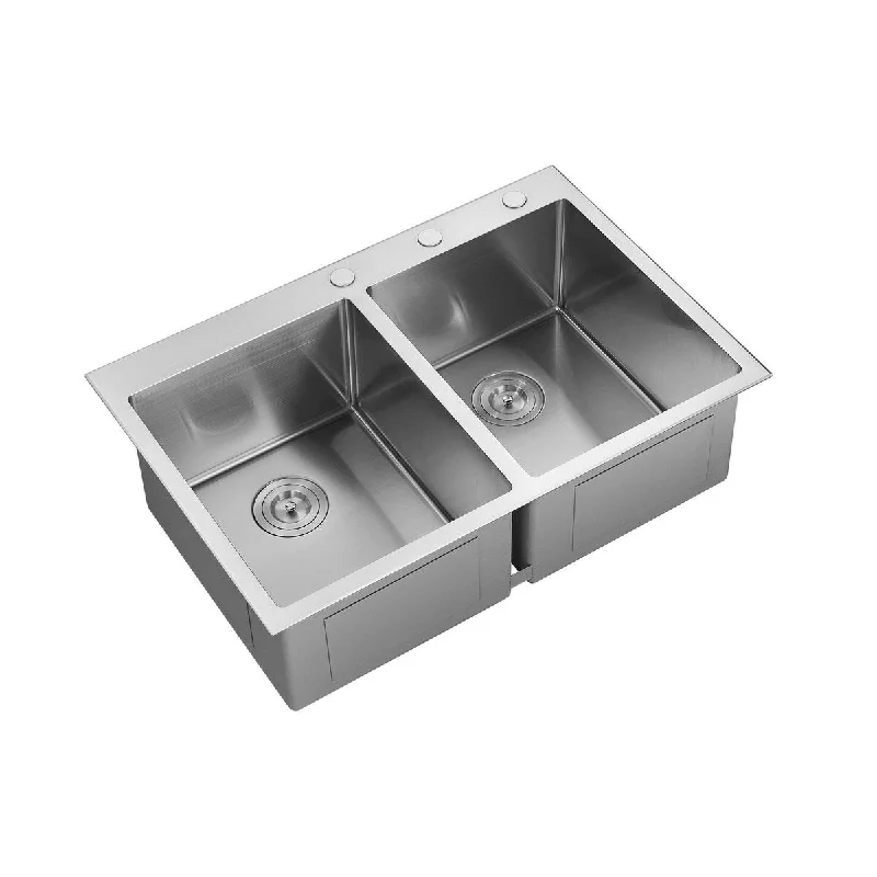 Aspen double-bowl Stainless Steel Kitchen Sink - 32x22