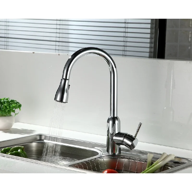 BIDET4ME Kitchen Sink Faucet Pull Down/ Out 2-function Lead-free Mixer Tap - 7'9" x 10'10" - 7'9" x 10'10"