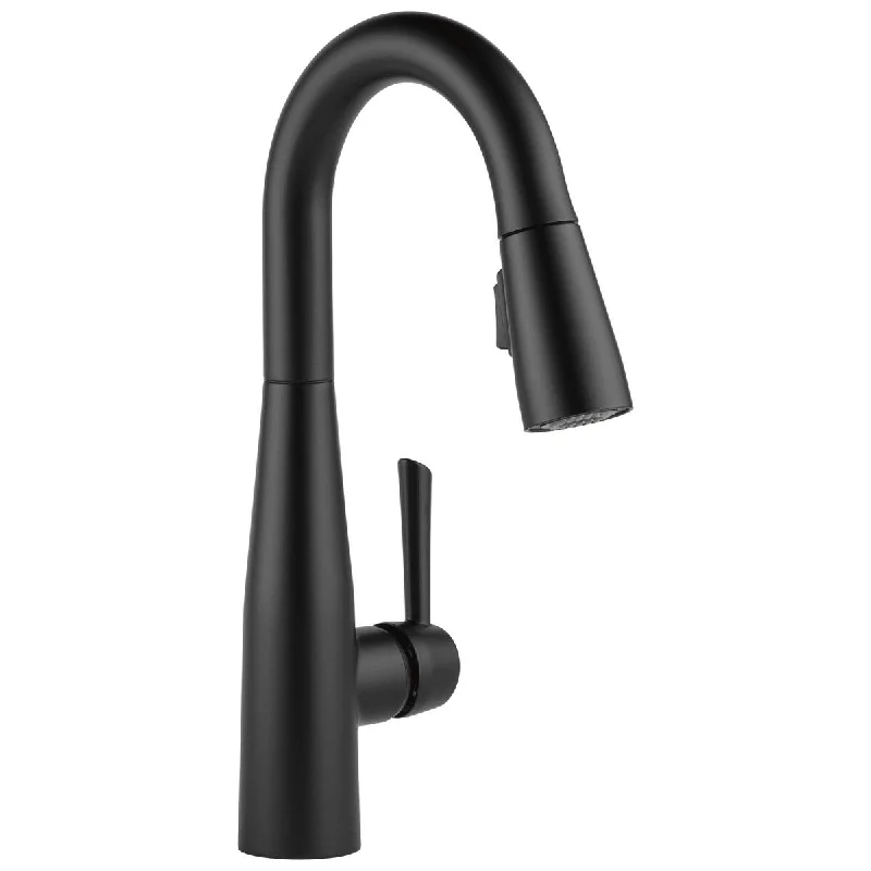 Black Bar Faucet with Pull Down Sprayer, Black Bar Sink Faucet Single Hole, Wet Bar Faucets Single Hole, Kitchen Sink Faucet