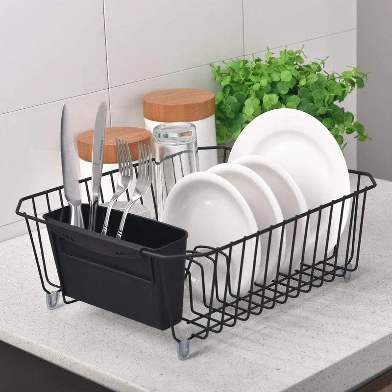 Black Commercial Small Wire Kitchen Dish Rack