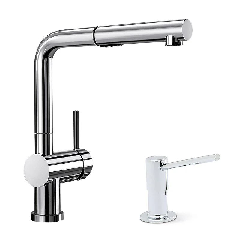 Blanco KF-441403 Linus Pull-Out Kitchen Faucet with Soap Dispenser - 2" x 8.5" x 11"