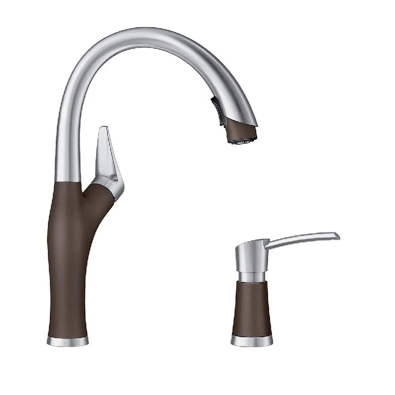 Blanco KF-442024 Artona Pull-Down Kitchen Faucet with Soap Dispenser - 2" x 8.63" x 15.75"