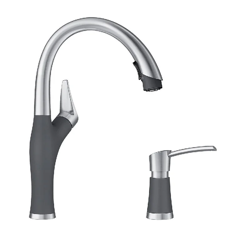 Blanco KF-442025 Artona Pull-Down Kitchen Faucet with Soap Dispenser - 2" x 8.63" x 15.75"