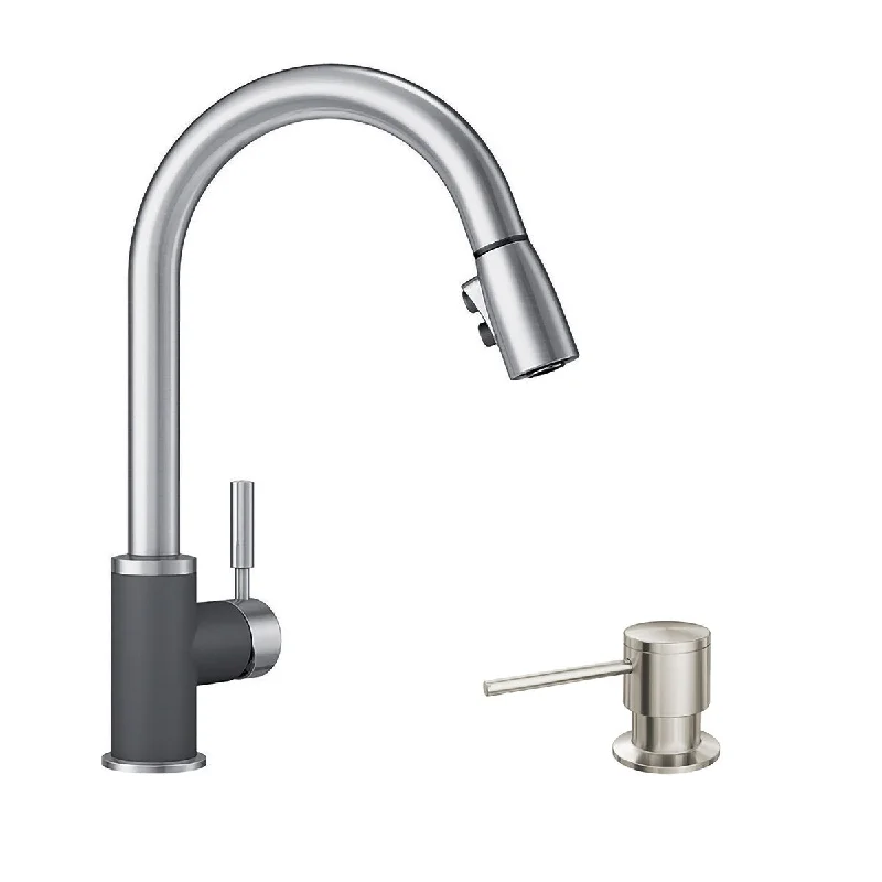 Blanco KF-442057 Sonoma Pull-Down Kitchen Faucet with Soap Dispenser - 2" x 8.5" x 15.5"