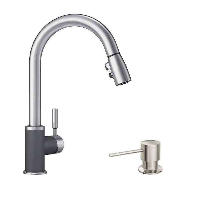 Blanco KF-442065 Sonoma Pull-Down Kitchen Faucet with Soap Dispenser - 2" x 8.5" x 15.5"