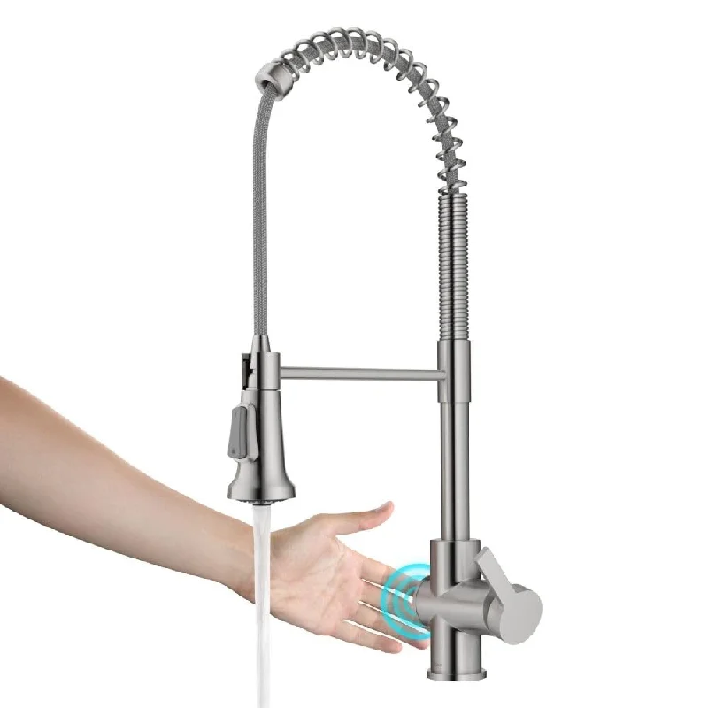 Britt Touchless Sensor Commercial Pull-Down Single Handle Kitchen Faucet in Spot Free Stainless Steel, KSF-1691SFS