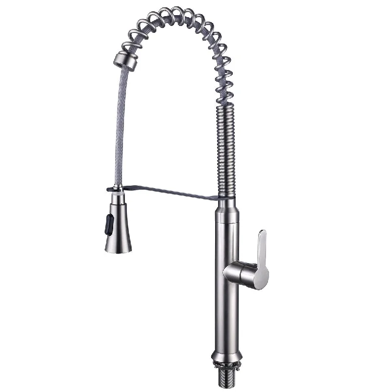 Brushed Nickel Pull Down Sprayer Kitchen Faucet - 9.40*8.46*25.27