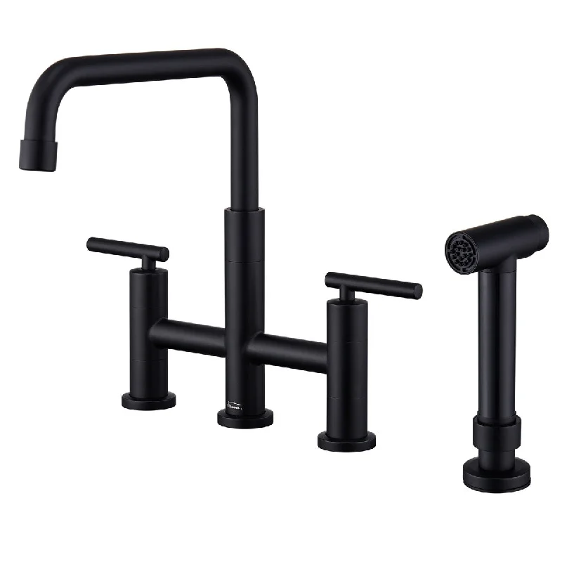 CASAINC Bridge Kitchen Faucet with Pull-Out Side Sprayer