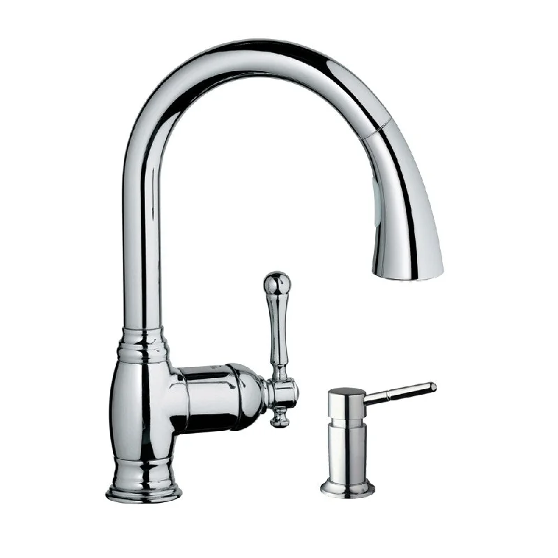 Grohe Bridgeford Pull-Down Kitchen Faucet with Soap Dispenser